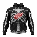 Hoodie NHL Detroit Red Wings Special Skeleton Costume For Halloween St2301