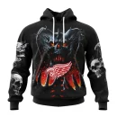 Hoodie NHL Detroit Red Wings Special Skull Art Design St2301