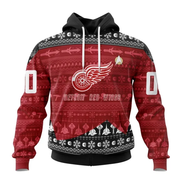 Hoodie NHL Detroit Red Wings Special Star Trek Design St2201