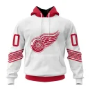 Hoodie NHL Detroit Red Wings Special Whiteout Design St2401