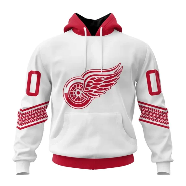 Hoodie NHL Detroit Red Wings Special Whiteout Design St2401