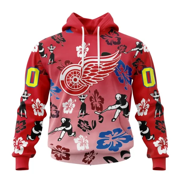 Hoodie NHL Detroit Red Wings X Hawaii Specialized Design For Hawaiia V0122