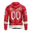 Hoodie NHL Detroit Red Wings, Specialized Design Jersey With Your Ribs For Halloween