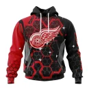 Hoodie NHL Detroit Red Wings, Specialized Design With Motocross Syle V0222