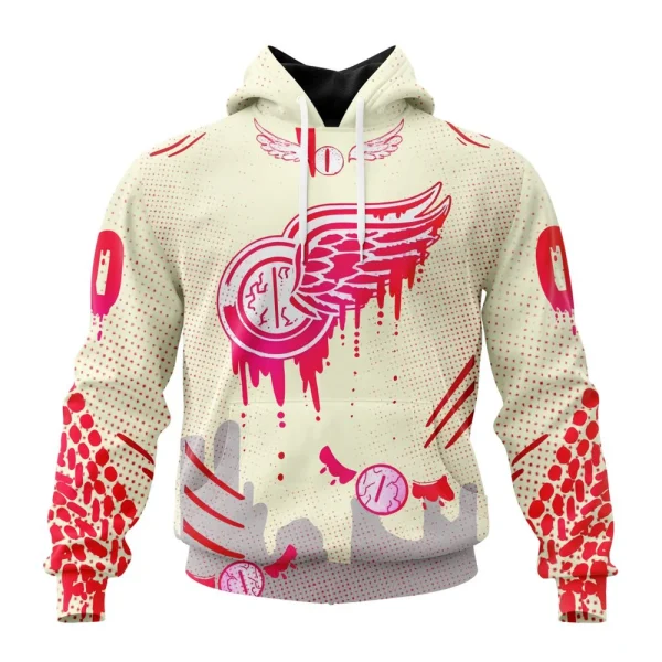 Hoodie NHL Detroit Red Wings, Specialized Jersey For Halloween Night