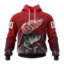 Hoodie NHL Detroit Red Wings, Specialized Fishing Style St2201