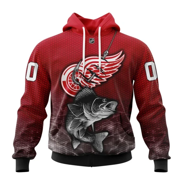 Hoodie NHL Detroit Red Wings, Specialized Fishing Style St2201