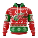 Hoodie NHL Detroit Red Wings, Specialized Unisex Christmas Is Coming V02