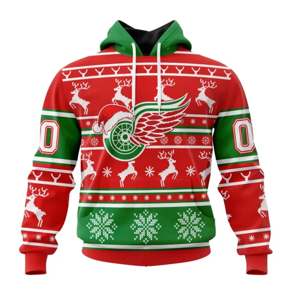 Hoodie NHL Detroit Red Wings, Specialized Unisex Christmas Is Coming V02