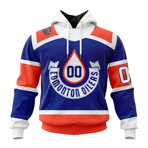 Hoodie NHL Edmonton Oilers Blue Heritage Classic