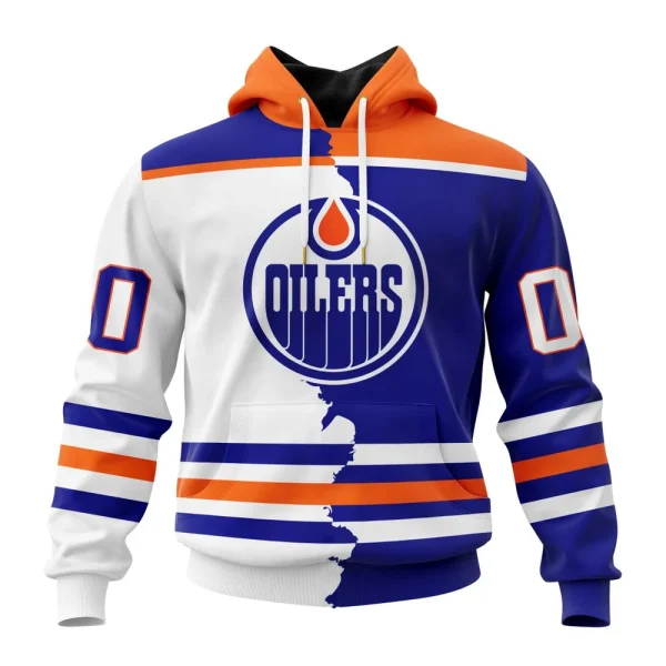 Hoodie NHL Edmonton Oilers Personalize Home Mix Away Kits