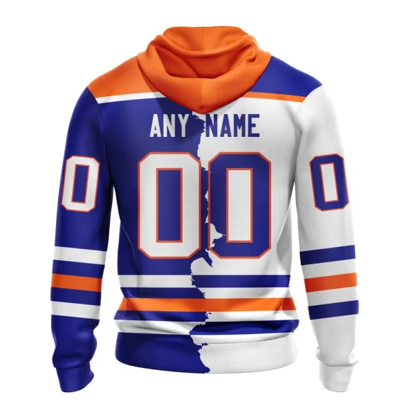 Hoodie NHL Edmonton Oilers Personalize Home Mix Away Kits - Image 2