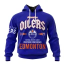 Hoodie NHL Edmonton Oilers Royal Western Conference City Tour