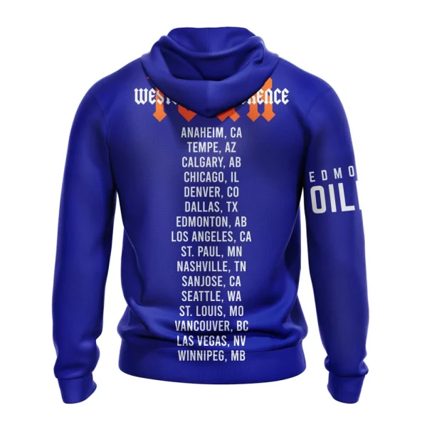 Hoodie NHL Edmonton Oilers Royal Western Conference City Tour - Image 2
