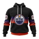 Hoodie NHL Edmonton Oilers Special Black And Gradient Design St2301