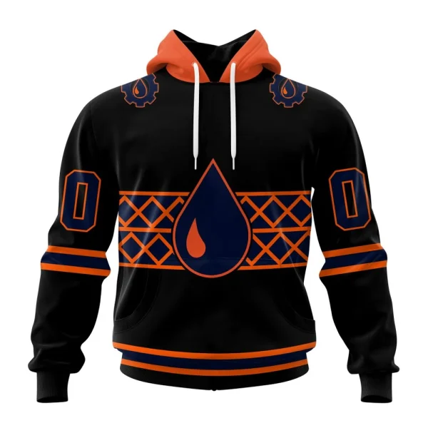 Hoodie NHL Edmonton Oilers Special Blackout Design St2401