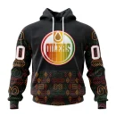 Hoodie NHL Edmonton Oilers Special Design For Black History Month St2401