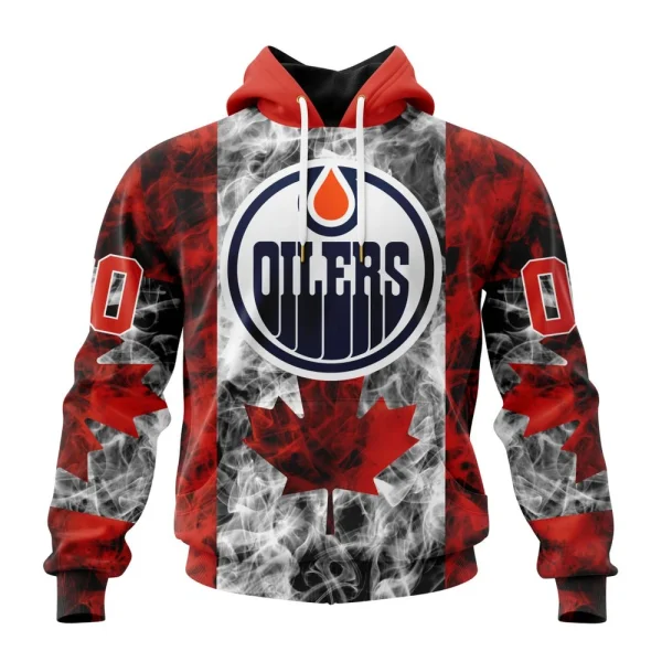 Hoodie NHL Edmonton Oilers Special Design For Canada Day St2401