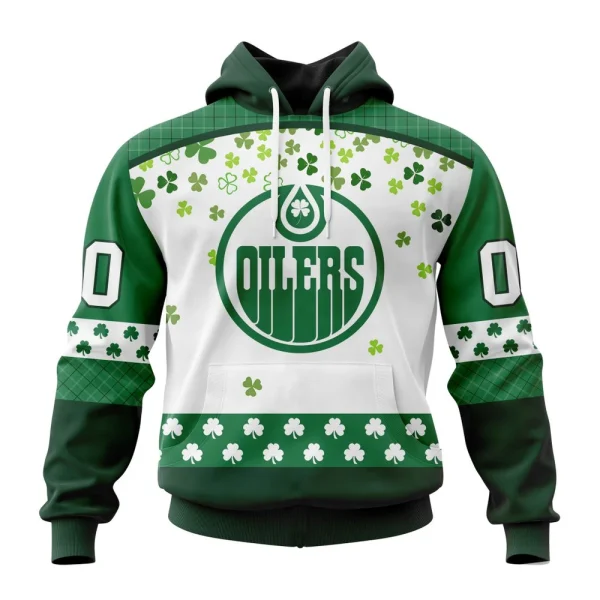 Hoodie NHL Edmonton Oilers Special Design For St. Patrick Day St2401