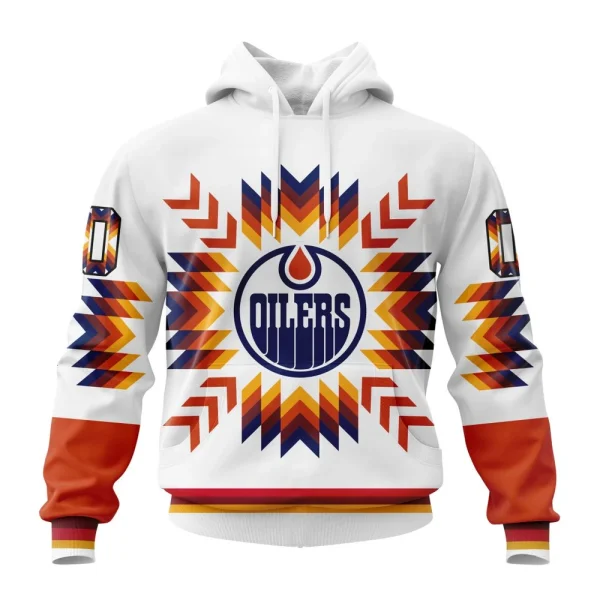 Hoodie NHL Edmonton Oilers Special Design With Native Pattern St2302