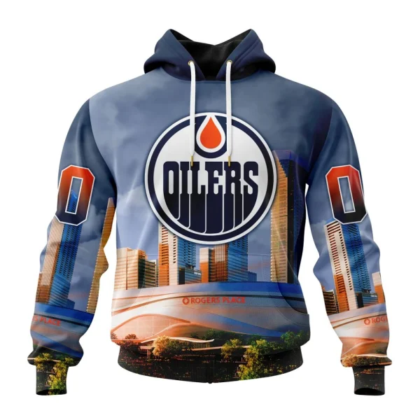 Hoodie NHL Edmonton Oilers Special Design With Rogers Place St2401