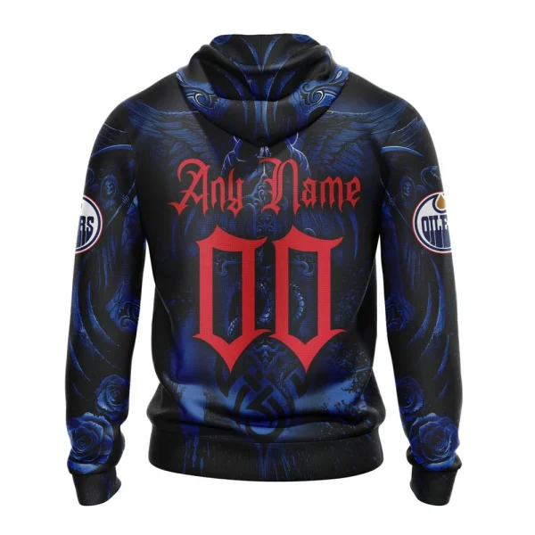 Hoodie NHL Edmonton Oilers Special Design With Skull Art St2203 - Image 2