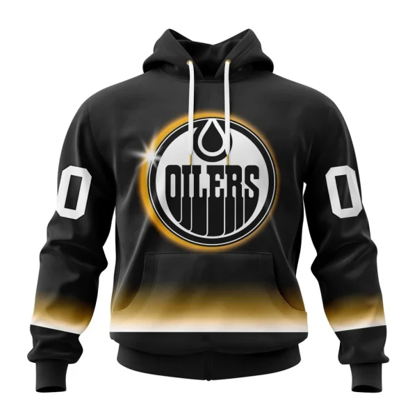 Hoodie NHL Edmonton Oilers Special Eclipse Design St2401