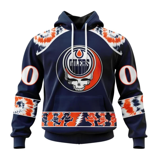 Hoodie NHL Edmonton Oilers Special Grateful Dead Design St2301