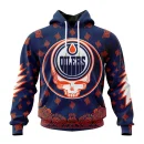 Hoodie NHL Edmonton Oilers Special Grateful Dead Design St2303