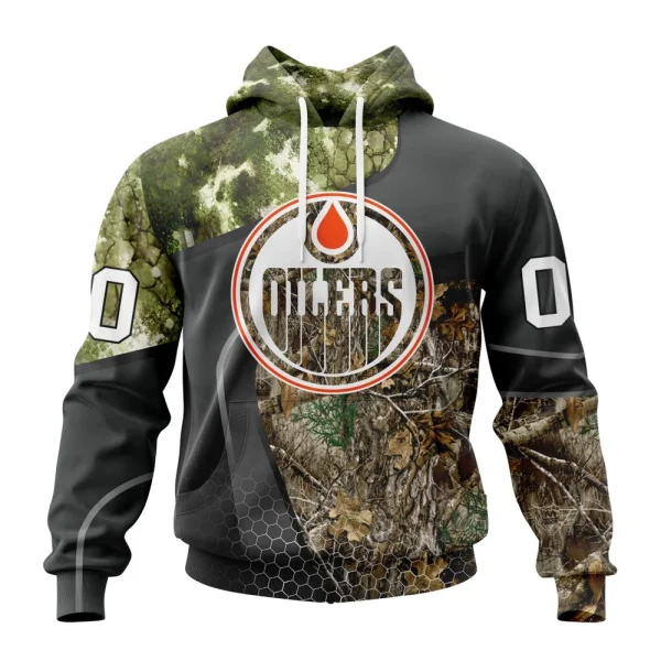 Hoodie NHL Edmonton Oilers Special Hunting Camo Design St2302