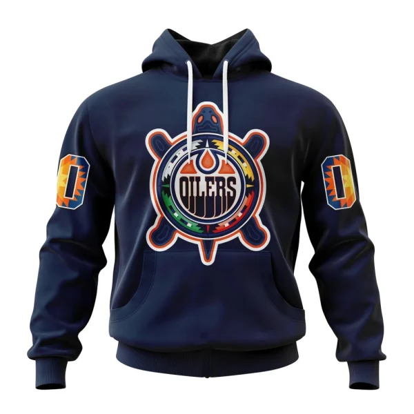 Hoodie NHL Edmonton Oilers Special Indigenous Celebration