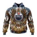 Hoodie NHL Edmonton Oilers Special Native Costume Design St2201