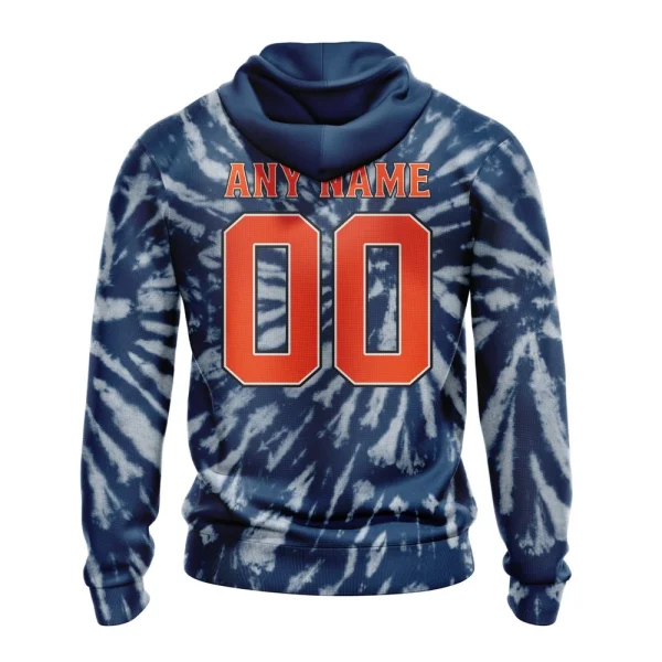 Hoodie NHL Edmonton Oilers Special Retro Vintage Tie Dye St2201 - Image 2