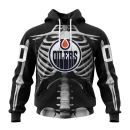 Hoodie NHL Edmonton Oilers Special Skeleton Costume For Halloween St2301