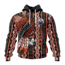 Hoodie NHL Edmonton Oilers Special Skull Native Design St2301