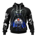 Hoodie NHL Edmonton Oilers Special Skull Art Design St2301