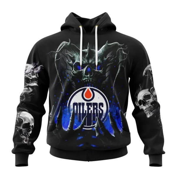 Hoodie NHL Edmonton Oilers Special Skull Art Design St2301