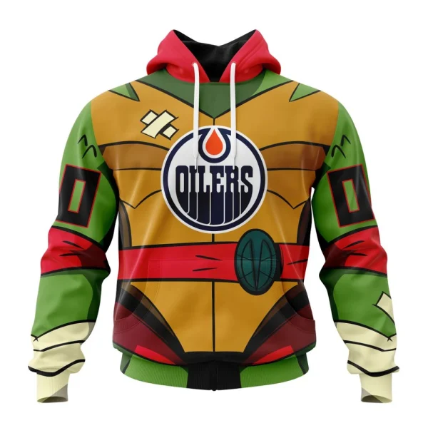 Hoodie NHL Edmonton Oilers Special Teenage Mutant Ninja Turtles Design St2301