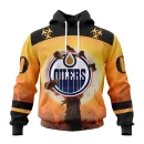 Hoodie NHL Edmonton Oilers Special Zombie Design For Halloween St2305