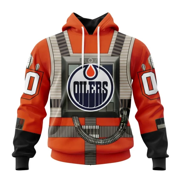 Hoodie NHL Edmonton Oilers Star Wars Rebel Pilot Design St2201