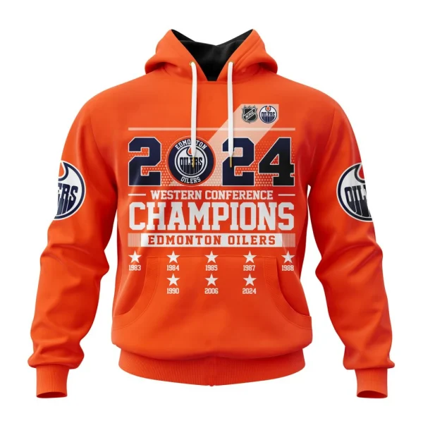 Hoodie NHL Edmonton Oilers Western Conference Champions St2401