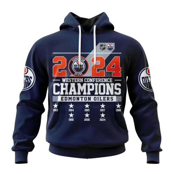 Hoodie NHL Edmonton Oilers Western Conference Champions St2402