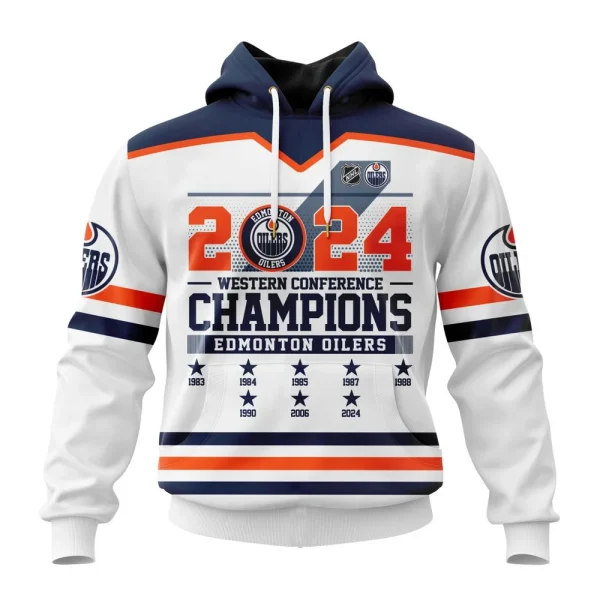 Hoodie NHL Edmonton Oilers Western Conference Champions St2404
