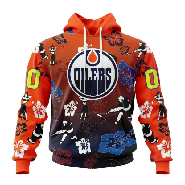 Hoodie NHL Edmonton Oilers X Hawaii Specialized Design For Hawaiia V0122