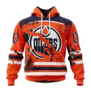 Hoodie NHL Edmonton Oilers, Specialized Design Jersey With Your Ribs For Halloween