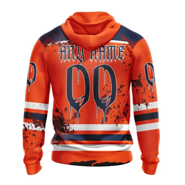 Hoodie NHL Edmonton Oilers, Specialized Design Jersey With Your Ribs For Halloween - Image 2