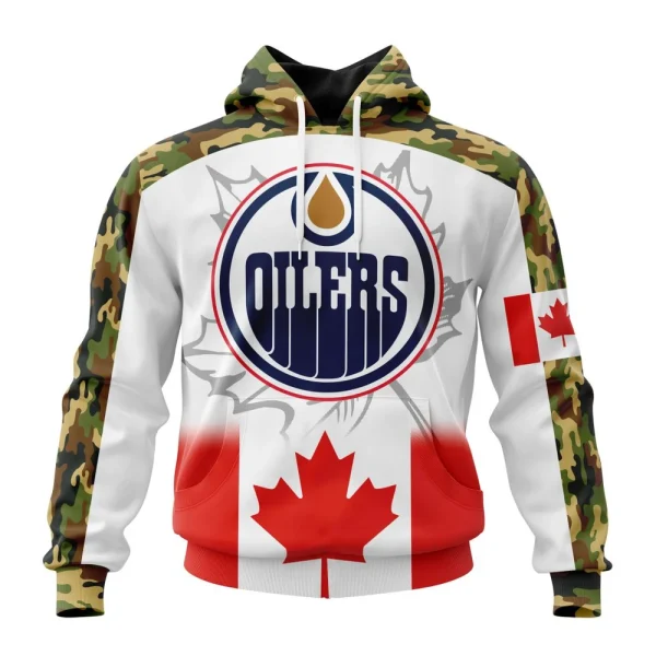 Hoodie NHL Edmonton Oilers, Specialized Design With Our Canada Flag