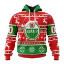 Hoodie NHL Edmonton Oilers, Specialized Unisex Christmas Is Coming V02