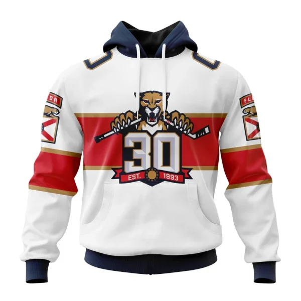 Hoodie NHL Florida Panthers Away With 30Th Anniversary Logo