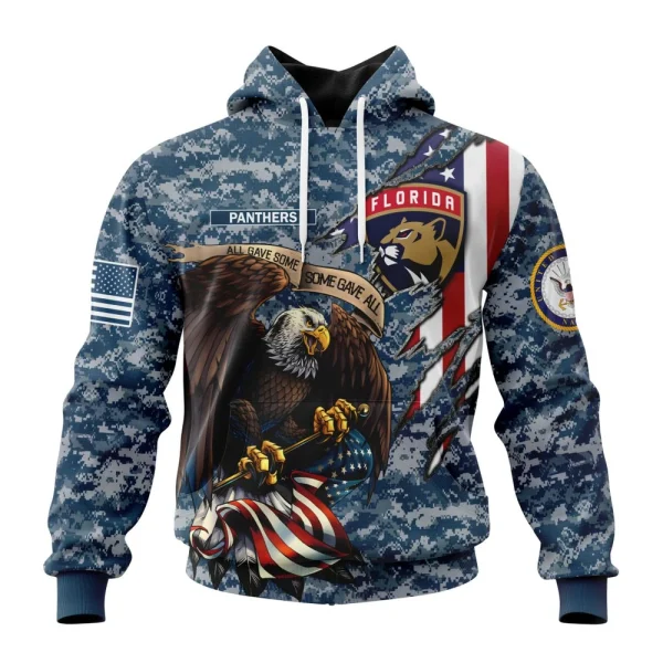 Hoodie NHL Florida Panthers Honor Us Navy Veterans St2202